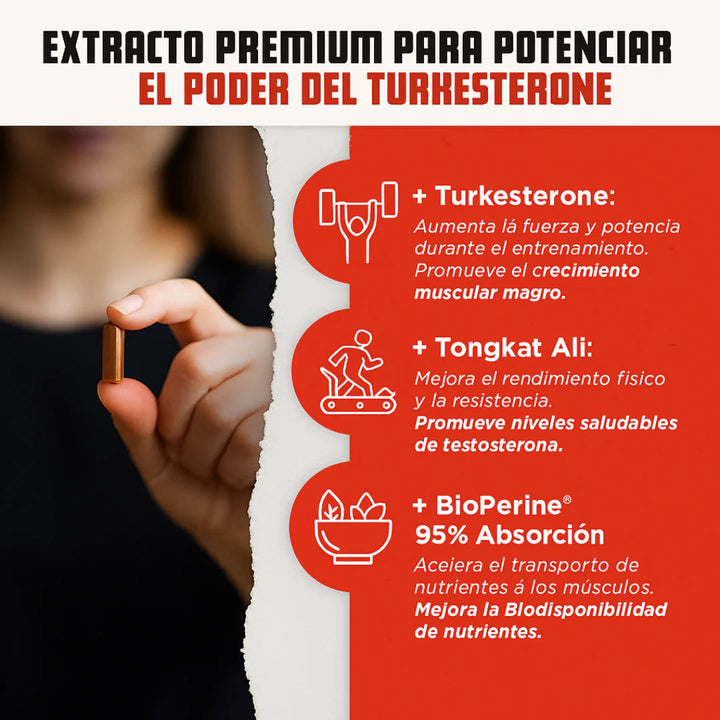 TURKESTERONE – COMPRA 1 Y RECIBE 2 + EBOOK GRATIS