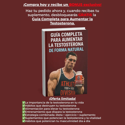 TURKESTERONE – COMPRA 1 Y RECIBE 2 + EBOOK GRATIS